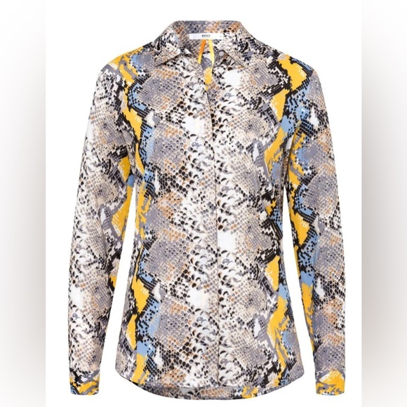 Brax Feel Good snakeskin button up long sleeve shirt - Picture 3 of 12